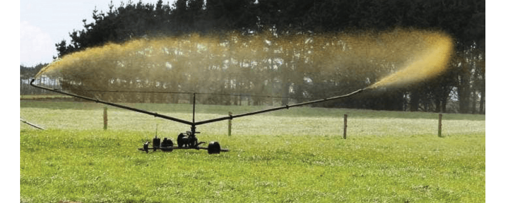 Figure 8. Rotate effluent applications around at least three or four different areas of the farm Photo by Barry Easton